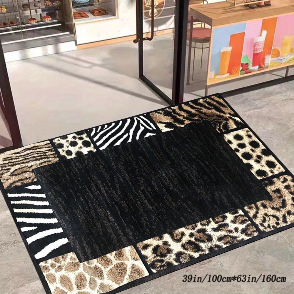 Soft Leopard Fluffy Rug Imitation Leopard Fur Animal Printed - Temu