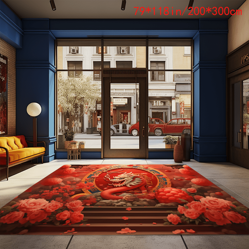 Chinese Style Extra Long Corridor Rug Red Strip Rug Modern - Temu
