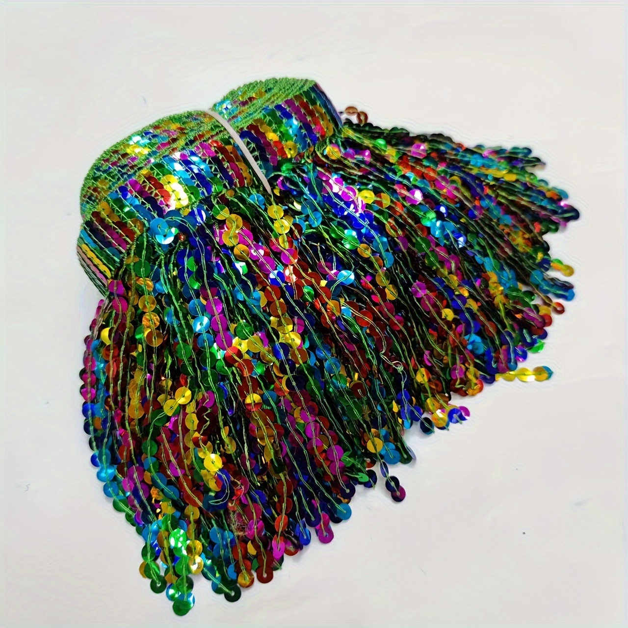 2 Yards Fringe Lace Trim Polyester Tassel Fringe Trimming 4 Inch Wide  Multi-Colored Lace Trim Ribbon Fringe for Clothes Accessories Latin Dress