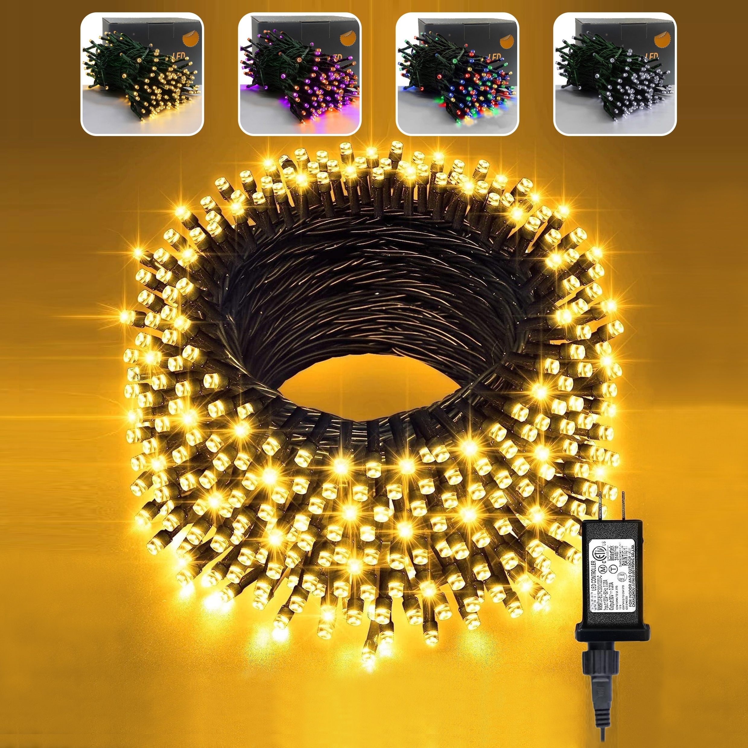 120 Led Christmas String Lights, Battery Operated, 8 Modes Mini Light,  Outdoor String Light With Timer For Christmas Tree Wreath Party Home Indoor  Outdoor Decor, Waterproof, Warm White/multicolor/white - Temu