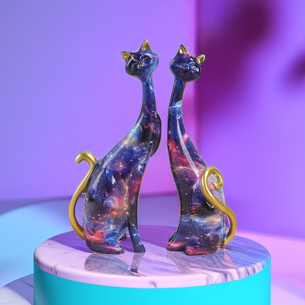 Statuettes de chat décorative en Résine - Chatounette