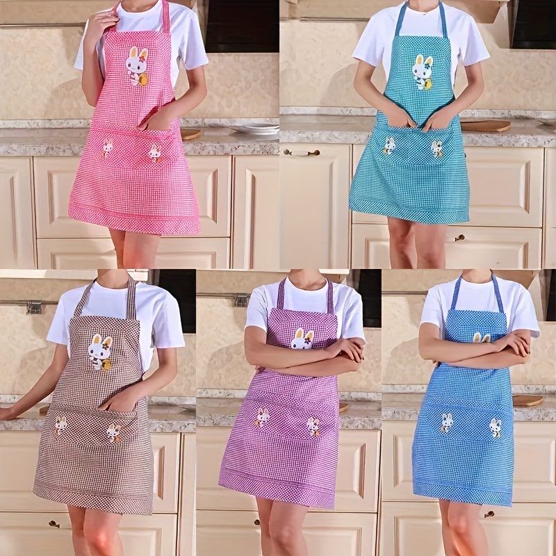 Cute Flower Kitchen Household Oil-Proof Cooking Apron for Women Children  Men Kitchen Waterproof Adult Coffee Baking Accessories - AliExpress