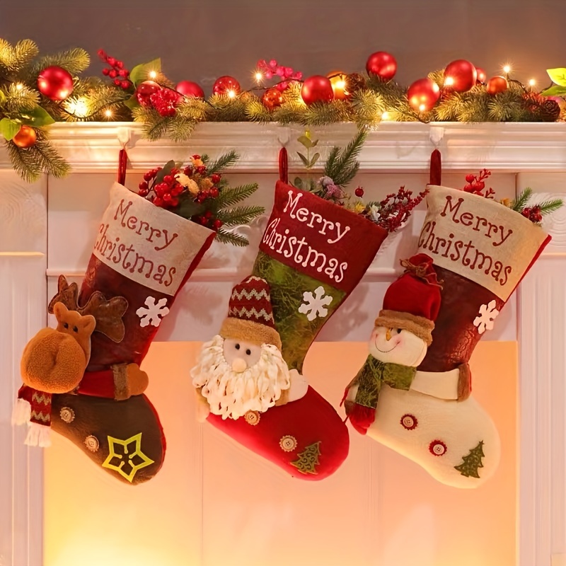 Christmas Stocking Fashion Festive Soft Stylish Classic - Temu