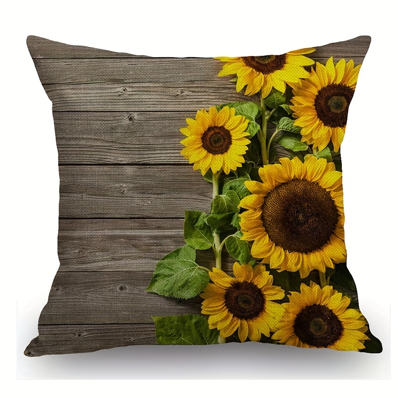 Coume 2 cojines de suelo con diseño de girasol 3D, cojín de asiento de  girasol, cojín amarillo con forma de girasol, almohadillas decorativas de  felpa