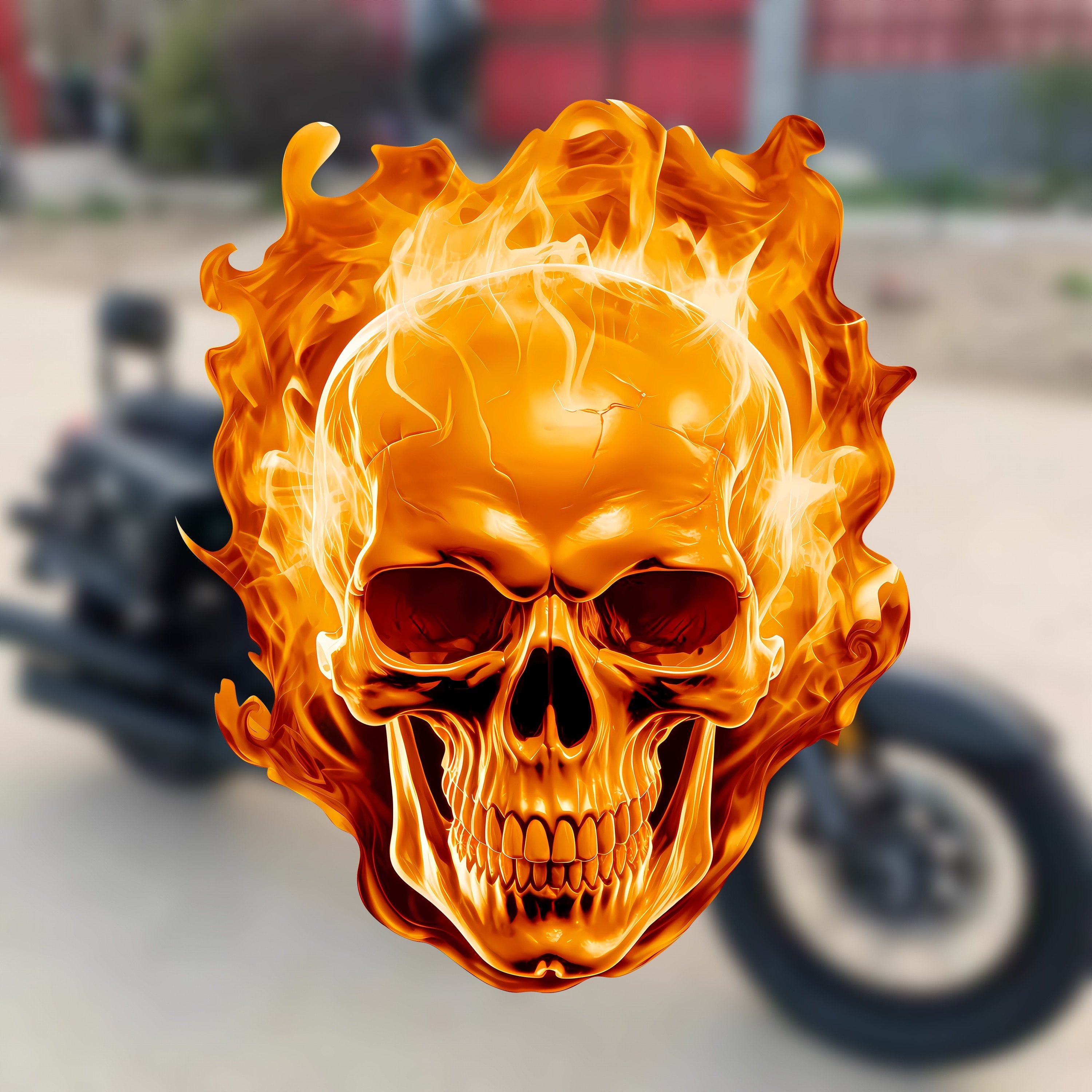 Skull Decals For Motorcycles - Temu