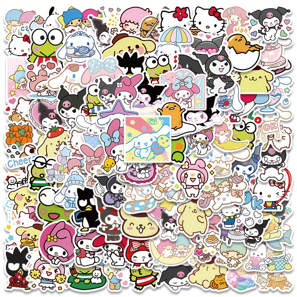 Cute My Melody Kuromi Hello Kitty Cinnamoroll Nail Art Stickers Decals  Transfers