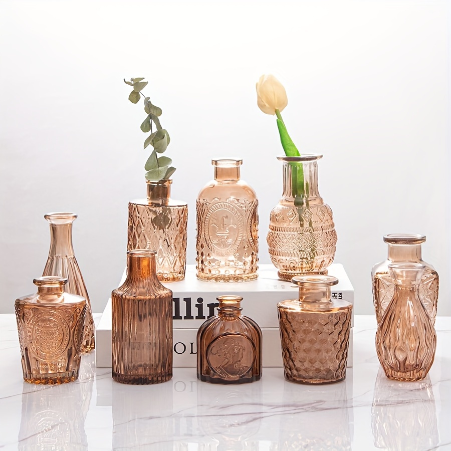 Modern Clear Glass Bud Vase Bulk Set: Small Mini Flower - Temu