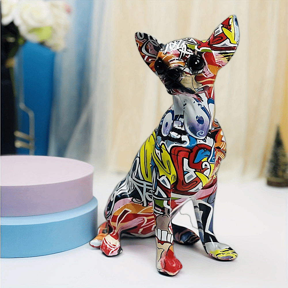  Sleepy - Estatua de jardín de cachorro de bulldog francés,  estatua de poliresina pequeña y realista de perro, figura de bulldog para  mascotas, figuras de animales, mini adornos de estante de