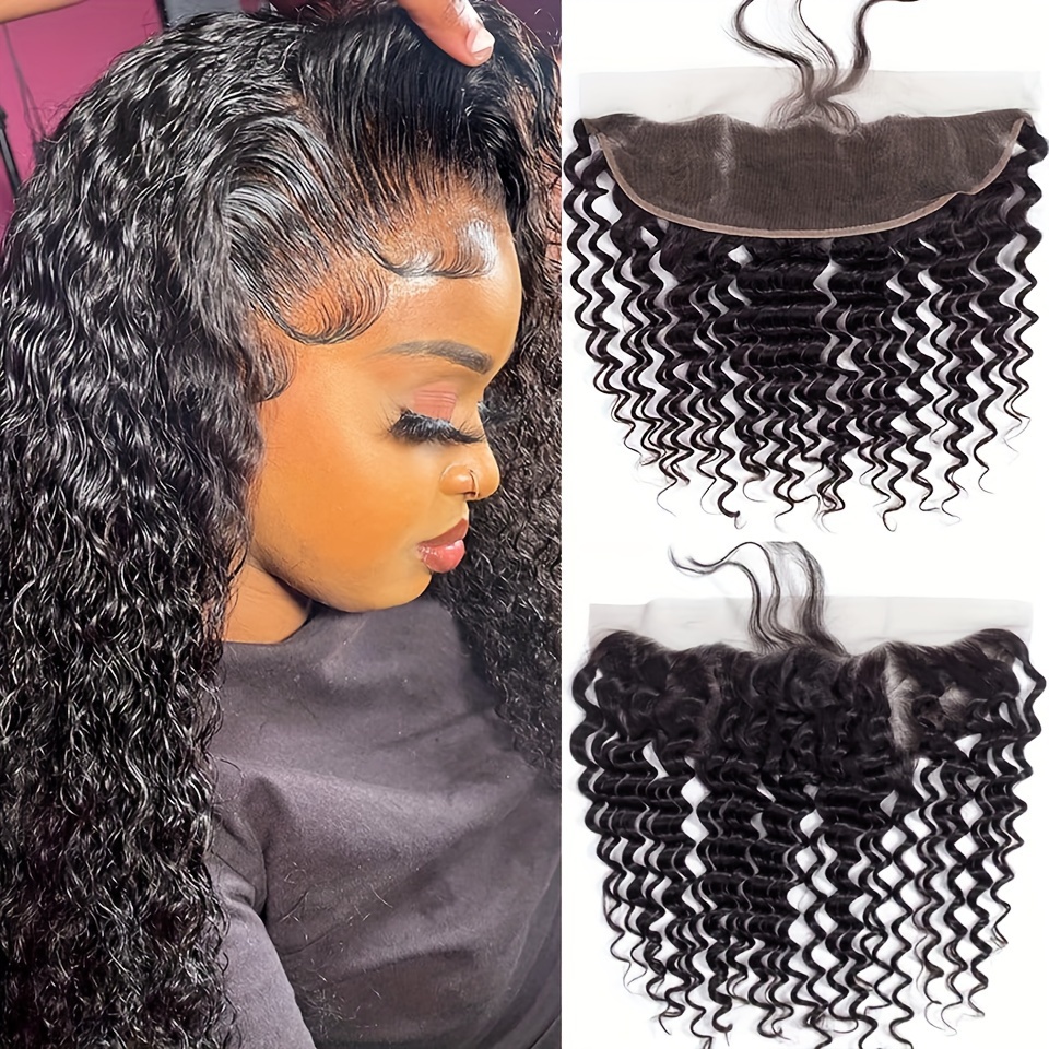 Curly Perruque Lace Frontal Court - Temu