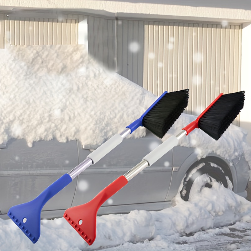 Comprar Rascador de hielo extensible para limpieza de coche, máquina pala  de nieve para invierno, cepillo de nieve para parabrisas de coche con mango  de espuma ergonómico desmontable