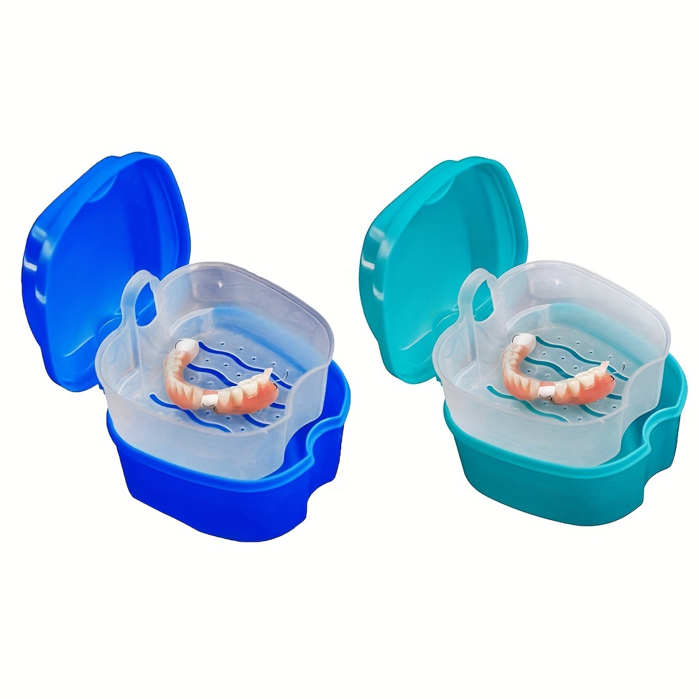 Portable Retainer Case Multiple Colors Dental Retainer Box Denture Tray Box  Women Men: شراء أفضل المنتجات في المتجر الإلكتروني Coolbe