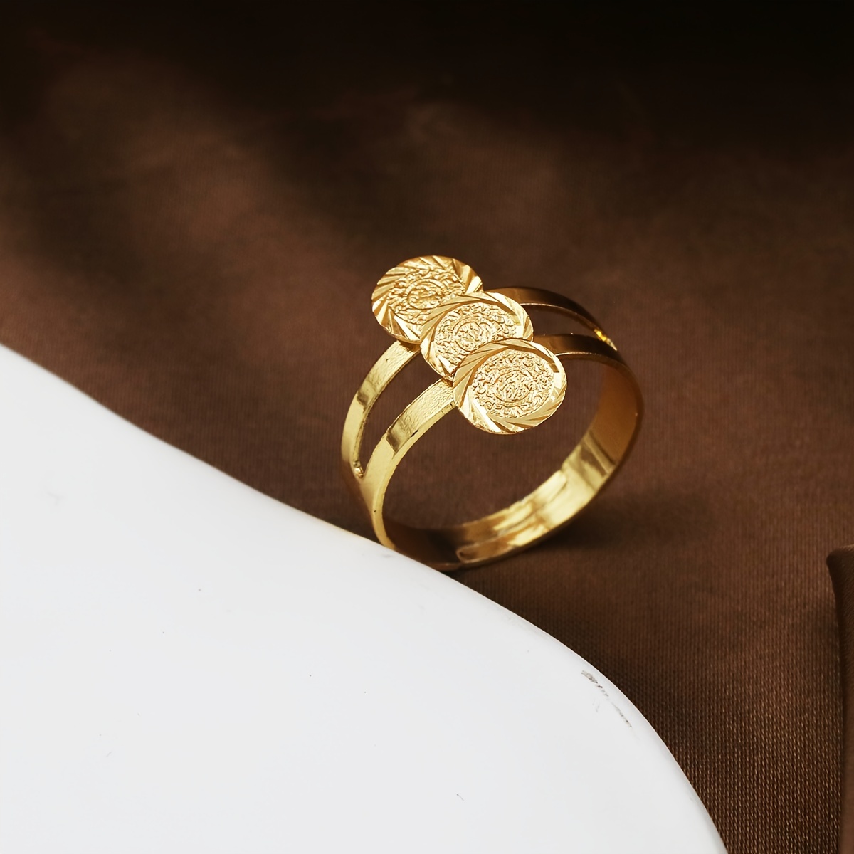 Ladies Gold Coin Ring Temu