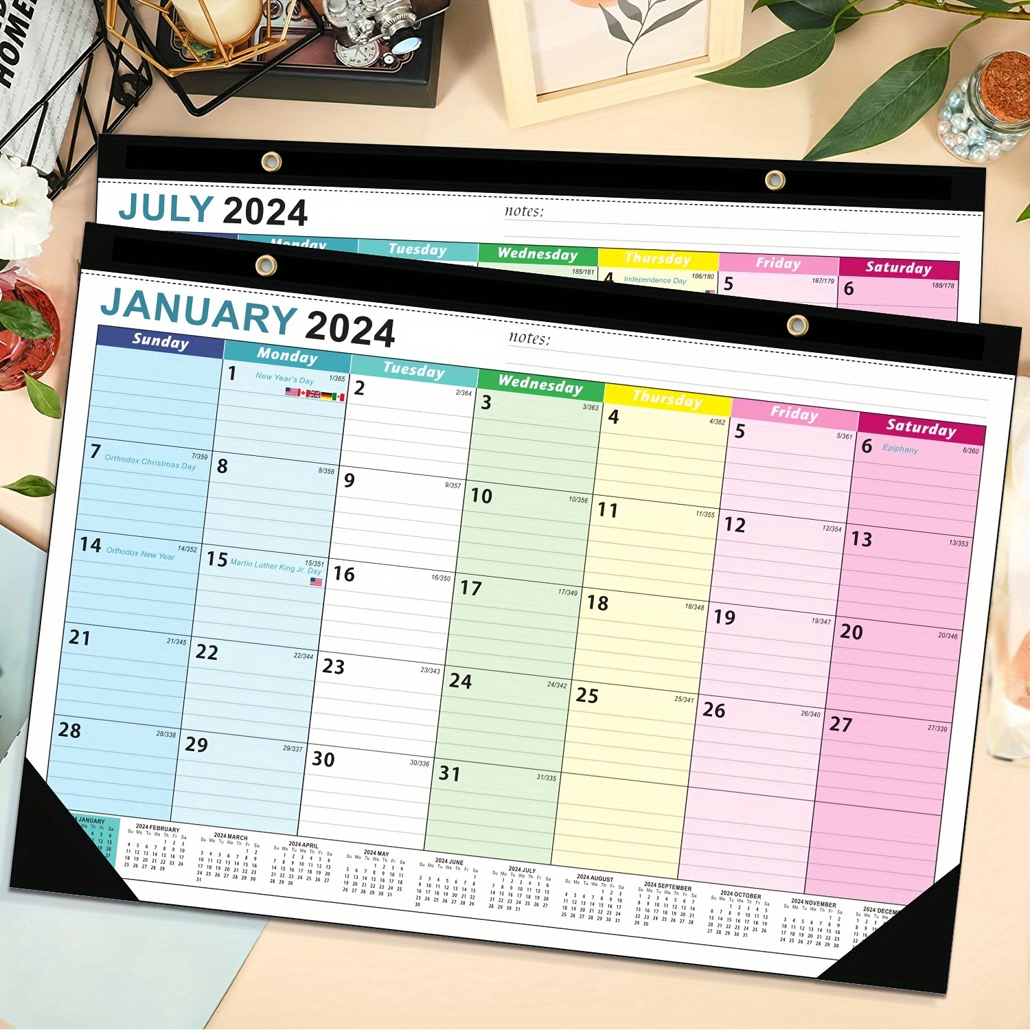 Acquista Pianificatore di pianificazione Calendario 2024 Calendario a fogli  mobili Mini Calendario da tavolo Forniture per ufficio scolastico