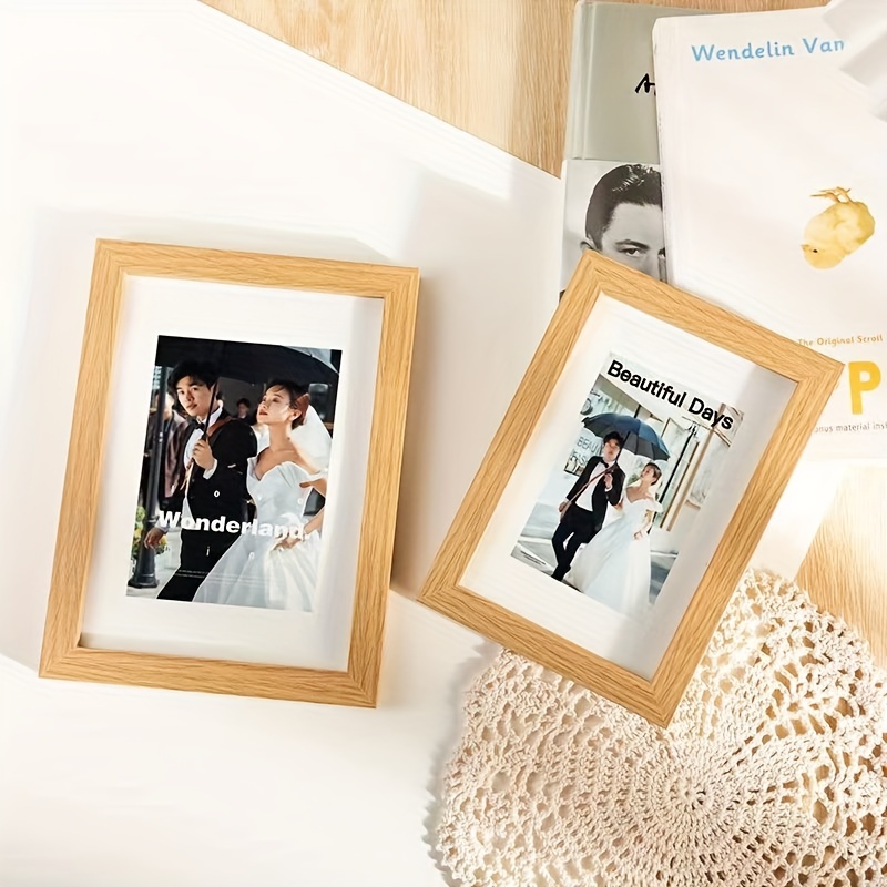 Americanflat 8x8 Picture Frames in Black - Set of 2 - Use as 6x6 Picture  Frame with Mat or 8x8 Frame Without Mat - Thin Border Square Picture Frame