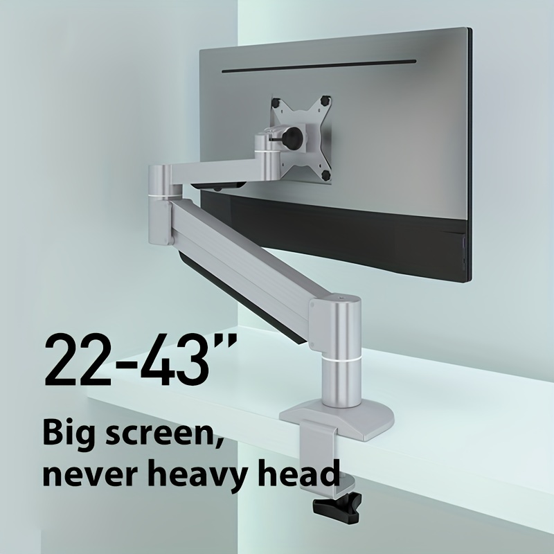 Mount-It! Soporte de escritorio con brazo para monitor doble, calidad  premium, resorte mecánico articulado ajustable en altura | Se adapta a dos