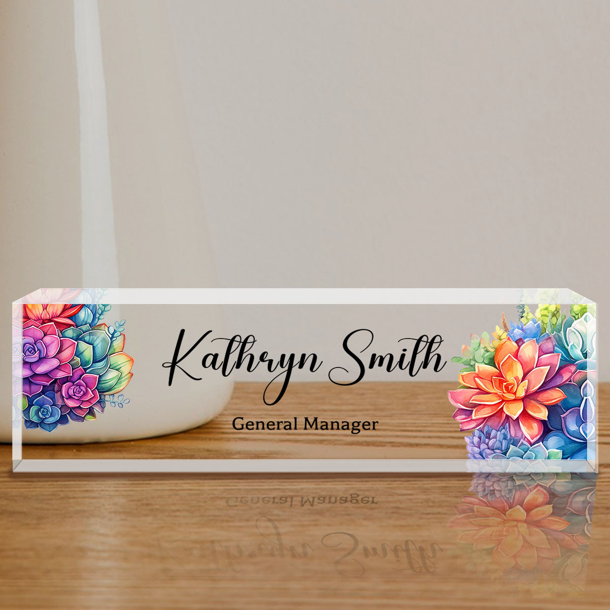 Teacher Custom Tumbler Name Tag 30 or 40 oz - Pencil Design Name Topper -  Personalized Tumbler Decoration - Acrylic Name Plate - Stanley Cup Accessory