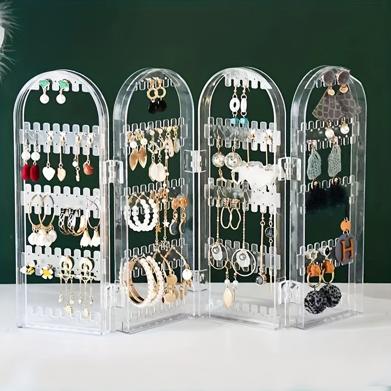 Acrylic Jewelry Organizer 2 Drawers 3 Earring Hanger Two-in-one