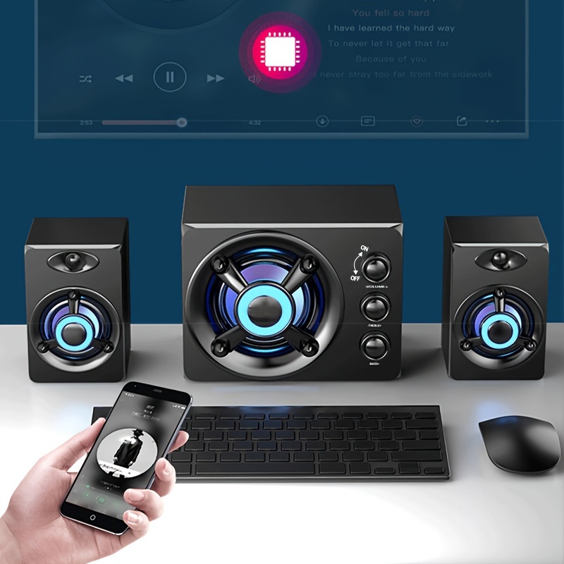 Led Gaming Speaker 2.1 Sistema Altavoces Multimedia Estéreo - Temu