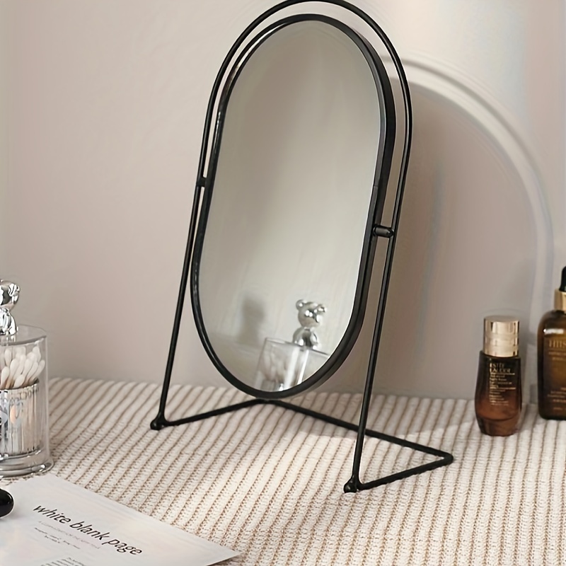 Mirror Magnifying Makeup Travel Mirror Standing Portable Bathroom Small  Face Mirrors Swivel Vanitystand Girls 