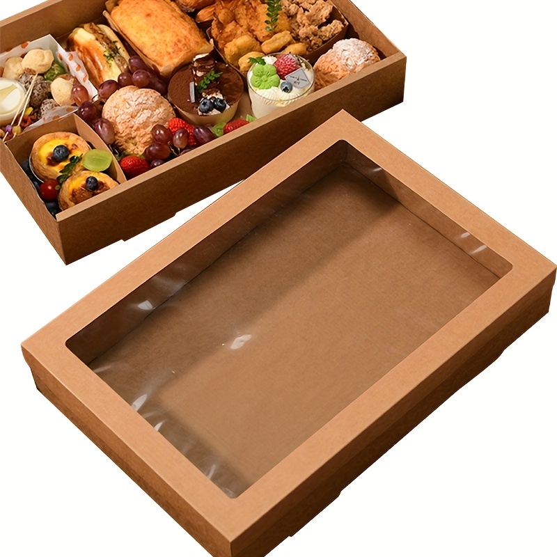 Kraft Paper Packaging Box Disposable Lunch Box Takeout - Temu