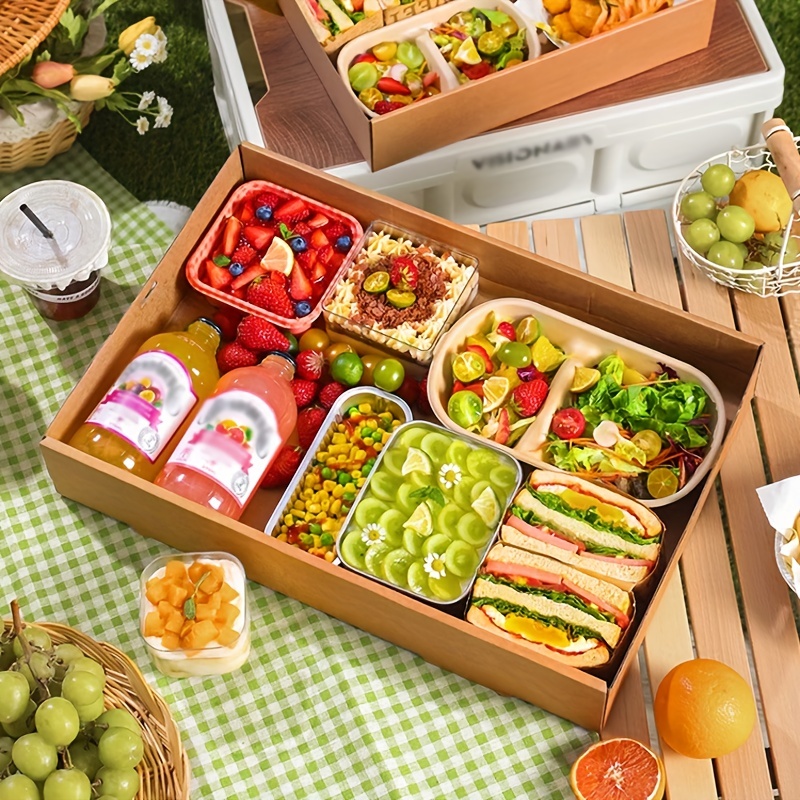 50 Kraft Lunch Party Food Boxes for Cakes, Food, Party bags or Bento Boxes,  Picnic, Wedding, Gi…