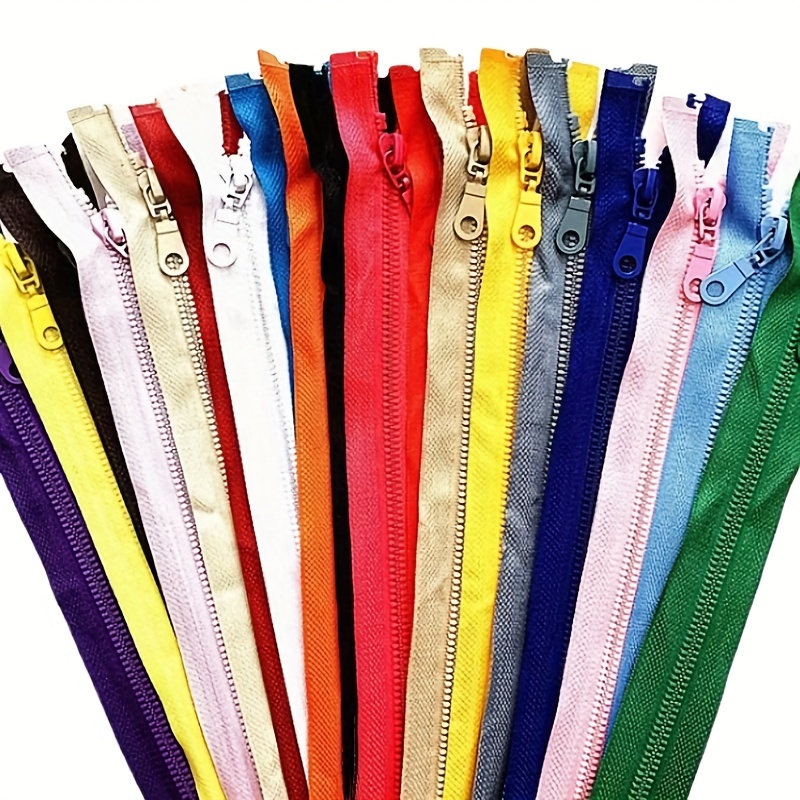 VILLCASE 20 Pcs Large Zipper Coat Zippers for Sewing Zipper Strap Sewing  Bag Zippers Sewing Zipper Colorful Reusable Zippers Colorful Zippers
