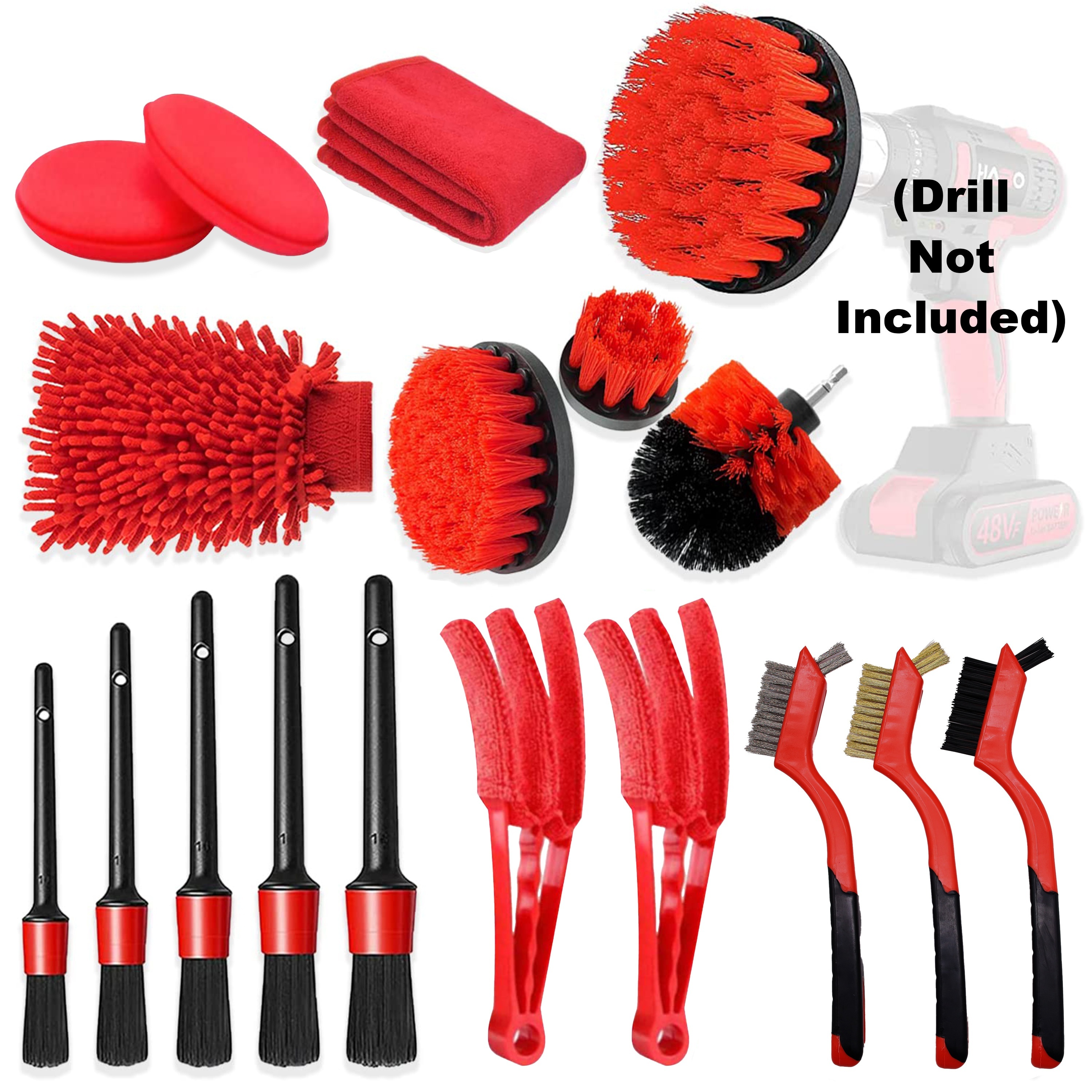Car Detailing Kit Interior Cleaner, 17Pcs Car Cleaning Supplies with High  Power Portable Car Vacuum, Detailing Brush Set, Windshield Cleaner,  Complete