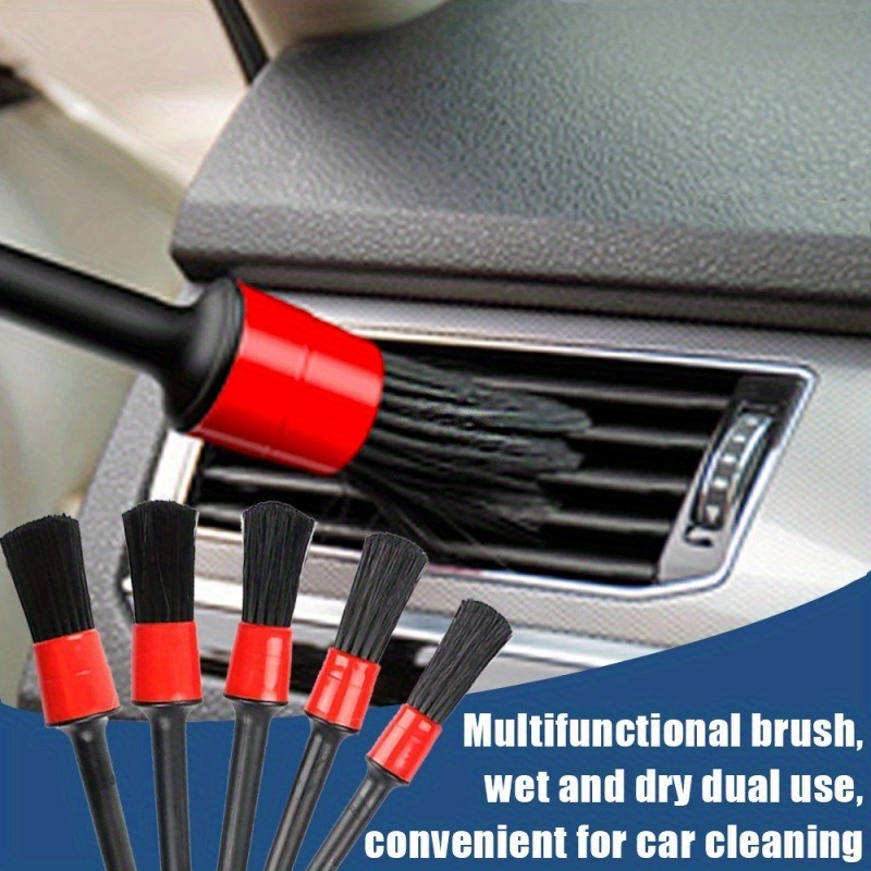  MOSU 17 unids/set de cepillos de detallado herramienta de  limpieza de limpieza para coche camión interior exterior ventilación de  aire emblemas cepillo automotriz detalle kit : Automotriz