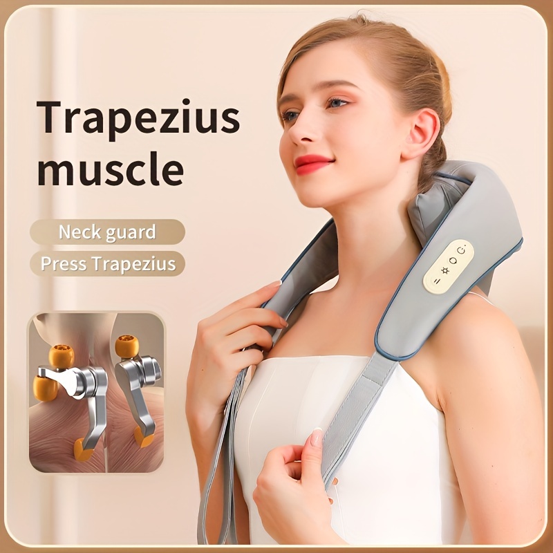 Cervical Massager - Shoulder, Neck, Waist, and Back Massage Device with  Oblique Square Muscle Kneading for Relaxation
