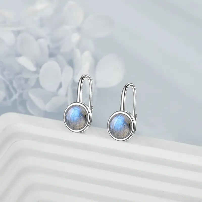 925 sterling   labradorite earrings for women Product details 4