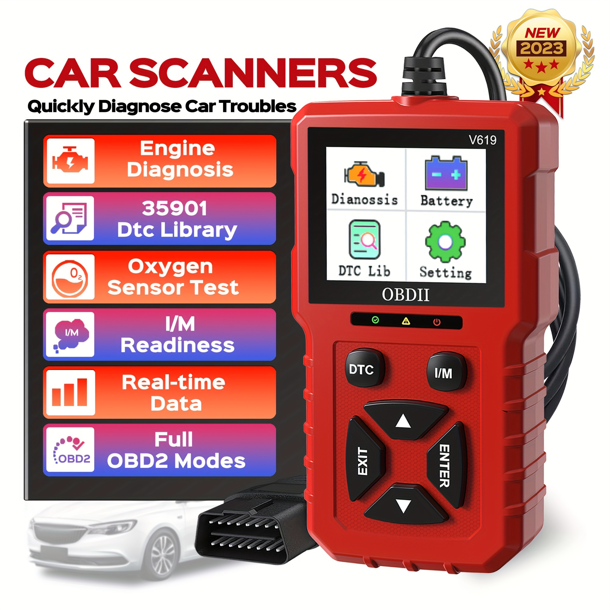 V520/V318 Auto Diagnostic Tool Scanner Automobile Battery Tester OBD2  Automobile Clear Fault Detects Support Multiple Languages - AliExpress