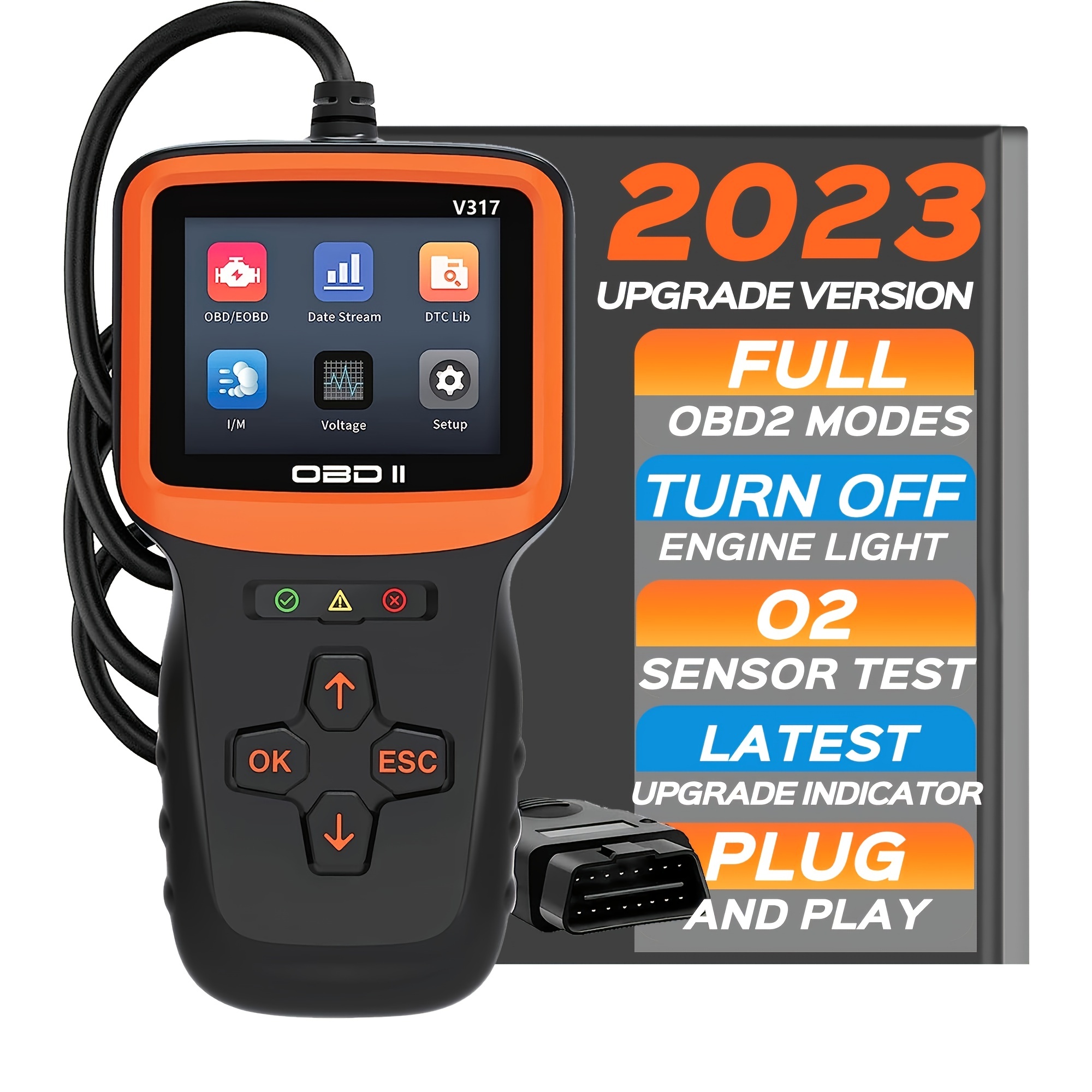 LAUNCH CRP123 OBD2 Scanner, Engine/ABS/SRS/Transmission Code Reader Car  Diagnostic Scan Tool, Full OBDII Modes Automotive Scanner, Live Data Stream