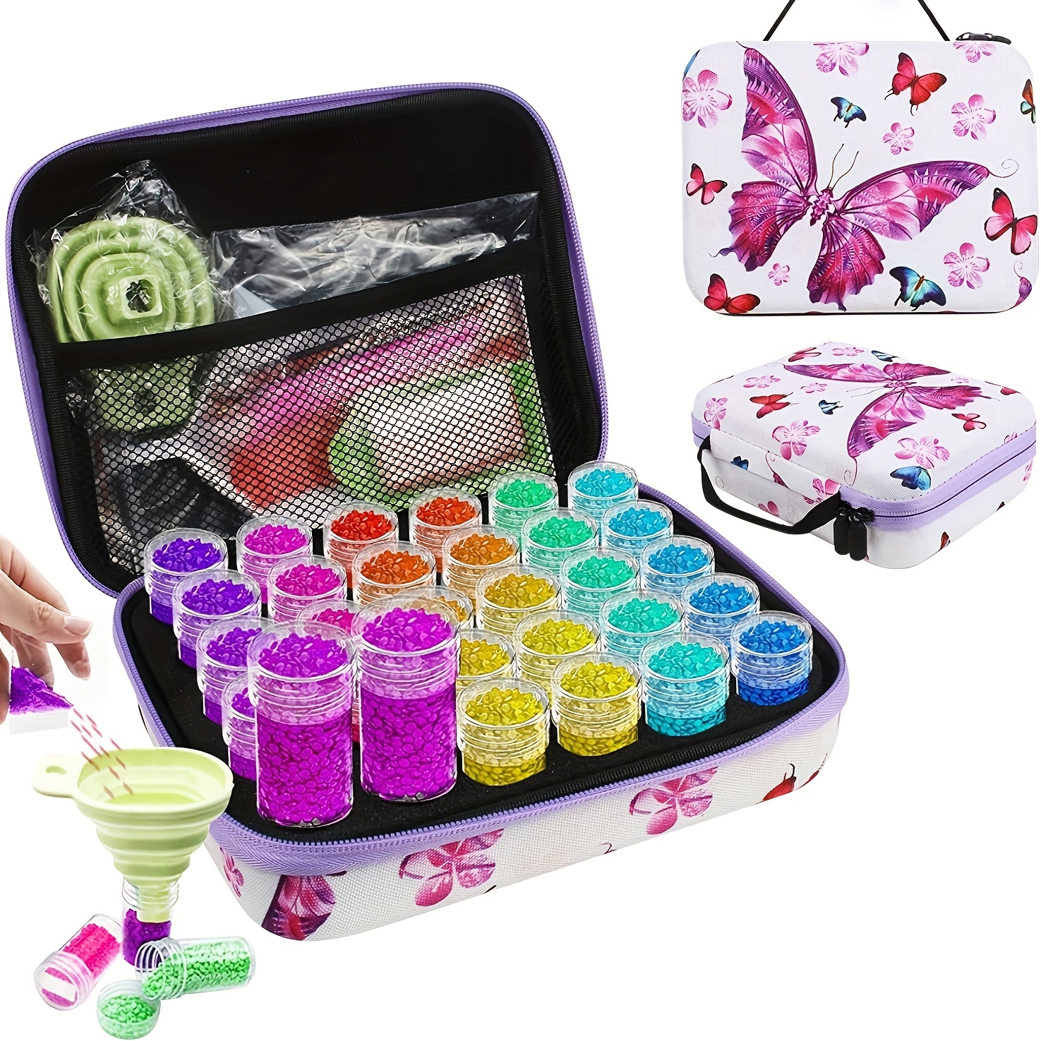 ARTDOT Diamond Painting Storage Boxes Containers,30/60/120/240/420 60 Slots Bead  Storage With 5D Diamond Art Accessories And Tools Kit Shockproof Jars For  Jewelry Beads Rings Charms Glitter Rhinestones