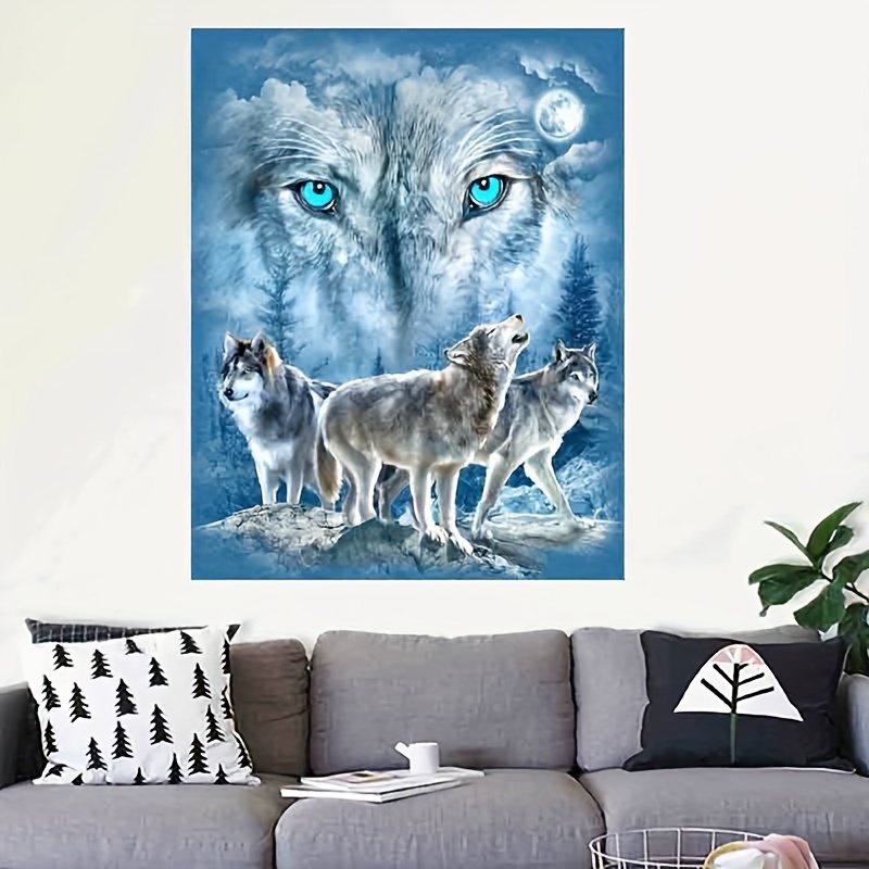 Wolf Diamond Painting Kits Digital Painting Diy Full Diamond Cross Stitch  Wall Decor Home Artwork Diamond Painting Lover Gifts Enhanced Focus  Enhanced Focus For Older - Temu