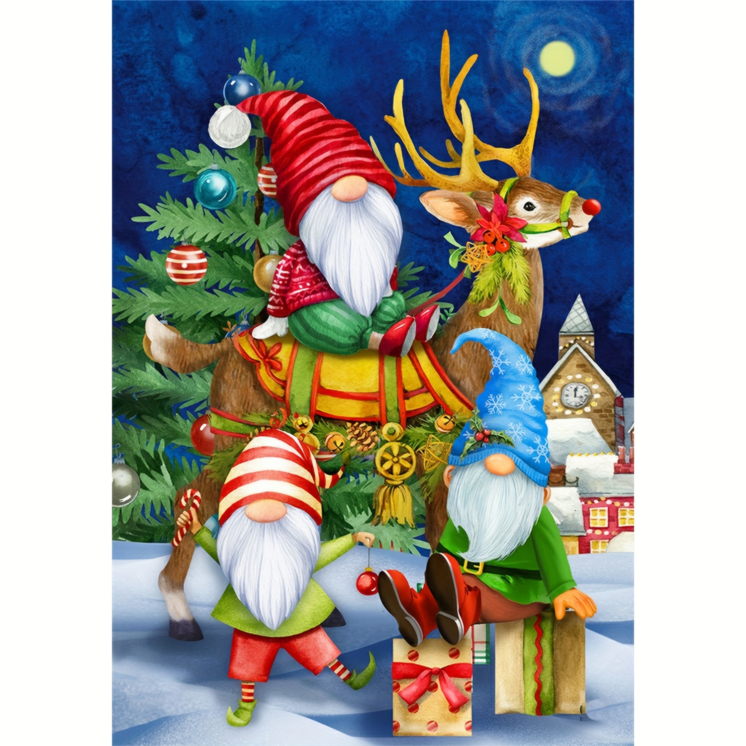 Christmas Large Gnomes Diamond Painting Kits Winter Gnomes - Temu