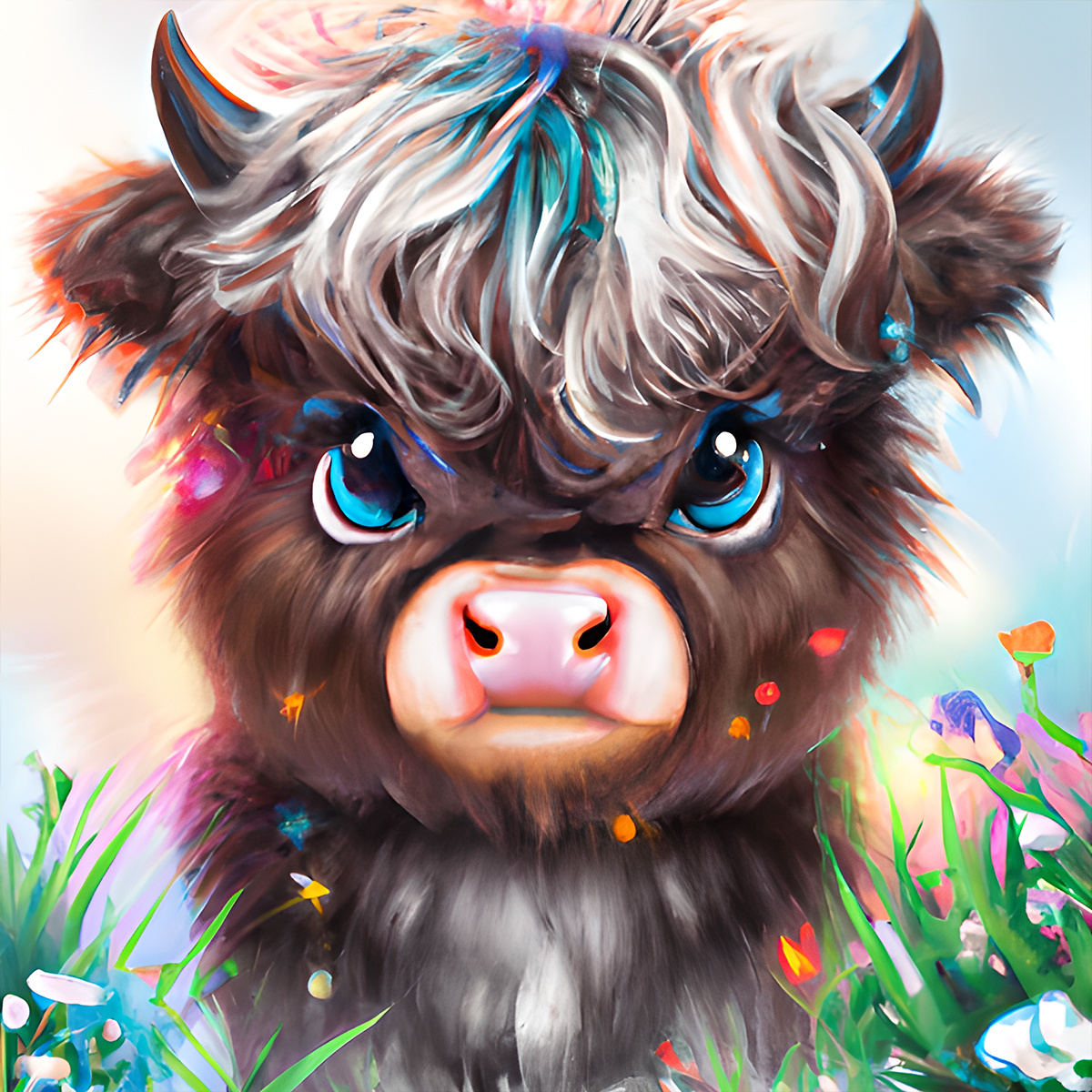 5D DIY Diamond painting Cows and flowers Diamond Art Kits for Adults  Beginners DIY Full drilling Diamond Dots Painting Arts Craft for Home  poster Wall Art Decor 30*40cm rimless