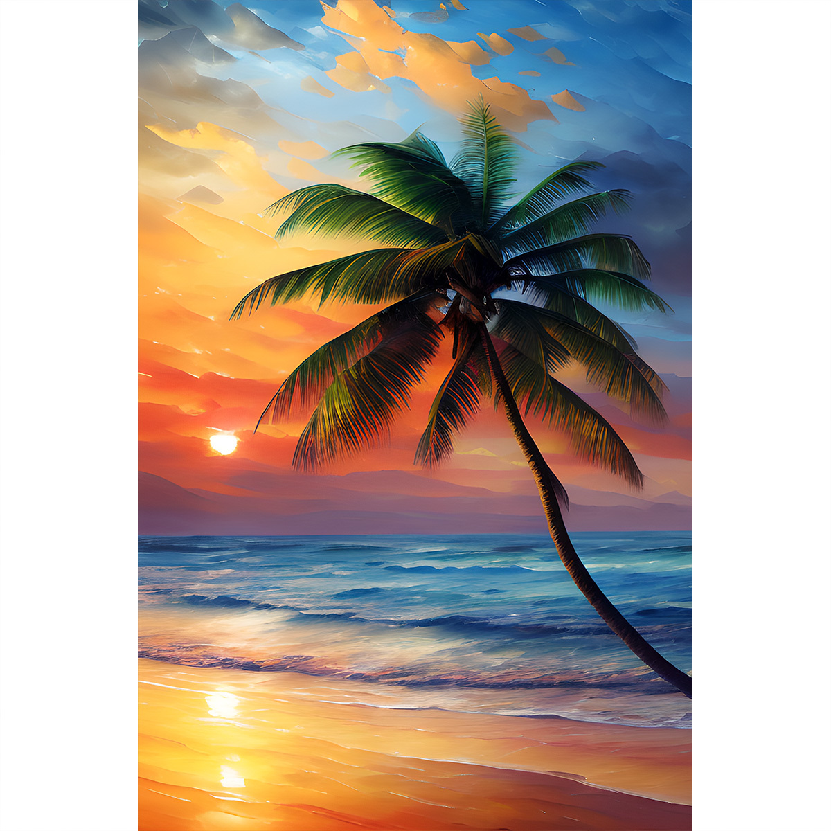 5D Diamond Painting Summer Beach Sunset Kit