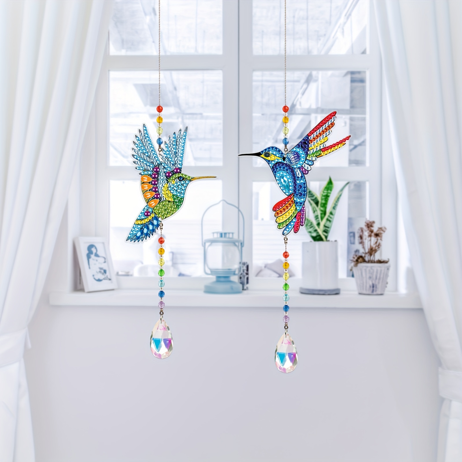  8Pcs Hummingbird Diamond Painting Suncatcher, Double Sided 3D  Diamond Painting Wind Chime Paint by Number, Diamond Painting Hanging  Ornaments for Adults Kids Home Garden : Patio, Lawn & Garden