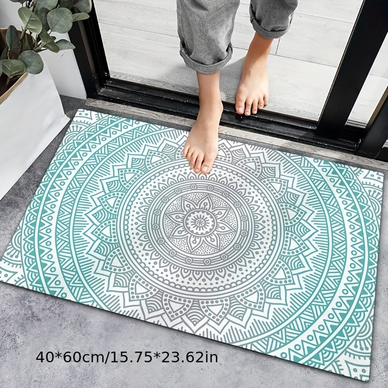  Ethnic Geometric Pattern Diatom mud Area Rug Rugs for