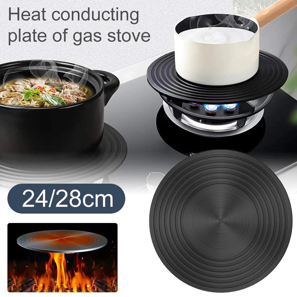 Induction Plate Adapter for Glass Cooktop Heat Diffuser for Electric Gas  Glass Stove with Detachable Handle, 9.45 Inches