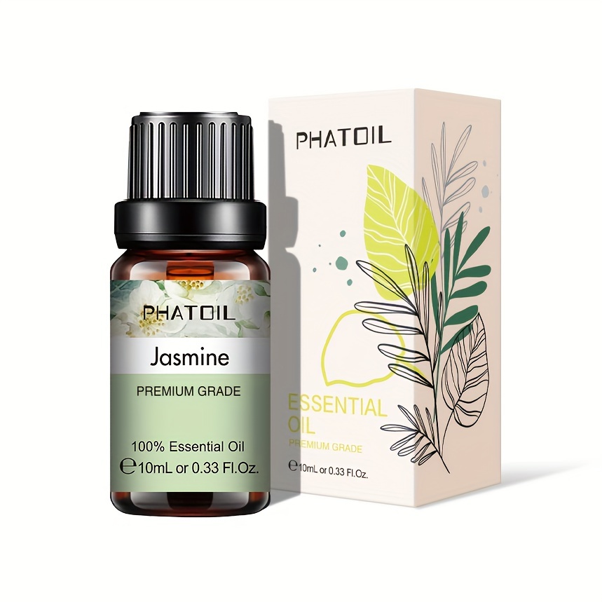 Jasmine Essential Oil, Pure Jasmine Essence Oil, Premium Grade Jasmium Oil,  10ml 0.33 fl oz, Aromatherapy Oil for Home Fragrance and Cosmetics