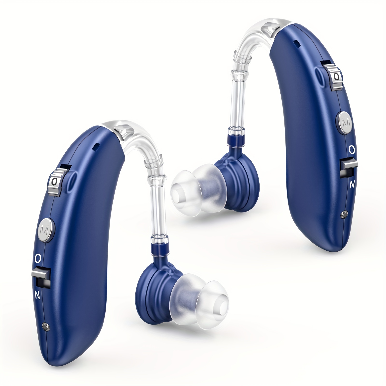 Audífonos para personas mayores y adultos, amplificador auditivo digital  con volumen ajustable y reducción de ruido, 500 horas por batería y cepillo