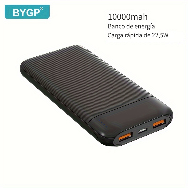 Cargador portátil USB-C 10000mAh, banco de energía compacto con soporte de  metal, batería externa compatible con Samsung Galaxy S23/22/S21/S20/S9