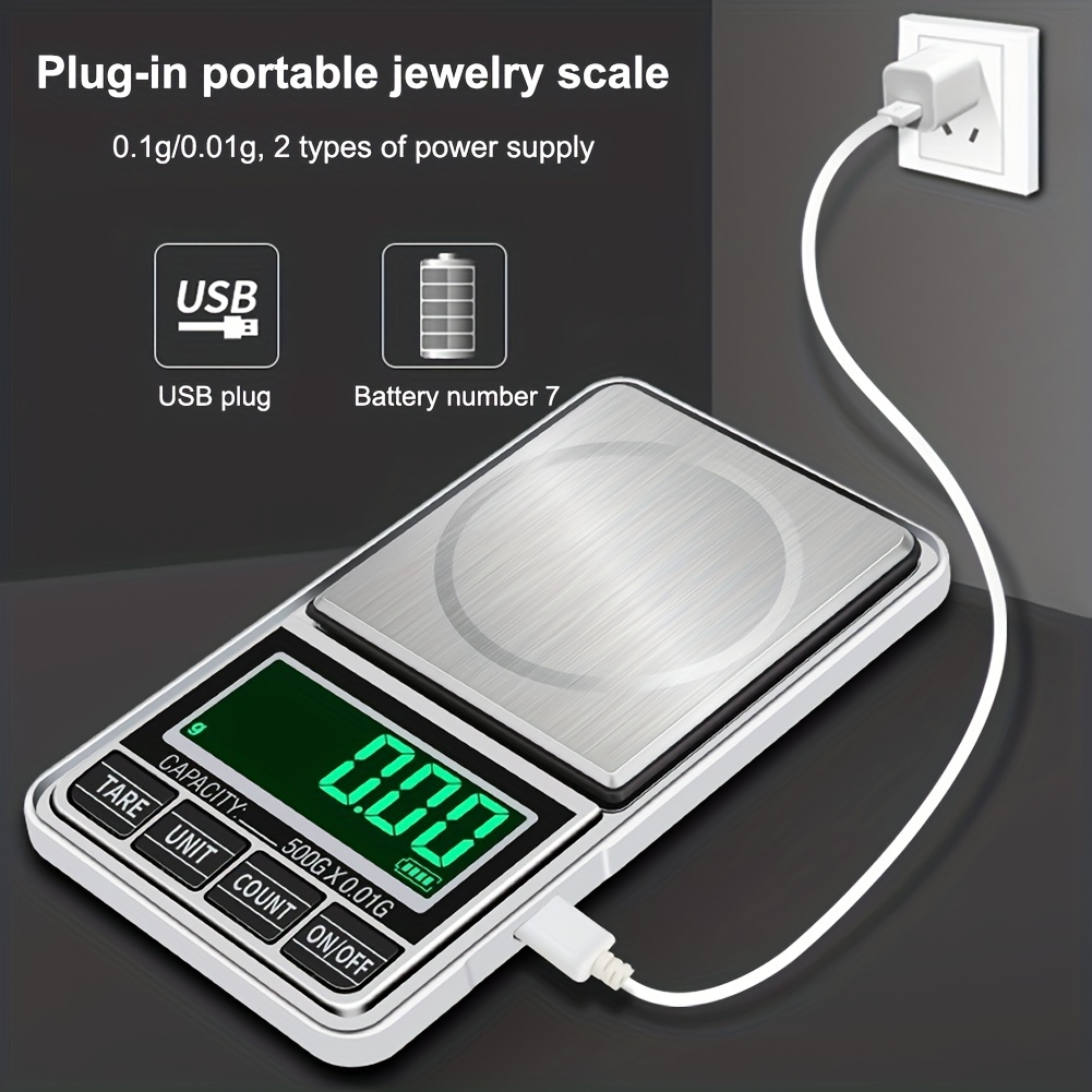 Fuzion Digital Gram Scale with 2 Trays, 500g/ 0.01g Small Jewelry Scale, 6  Units Gram Scales Digital Weight Gram and Oz, Tare Function Digital Herb