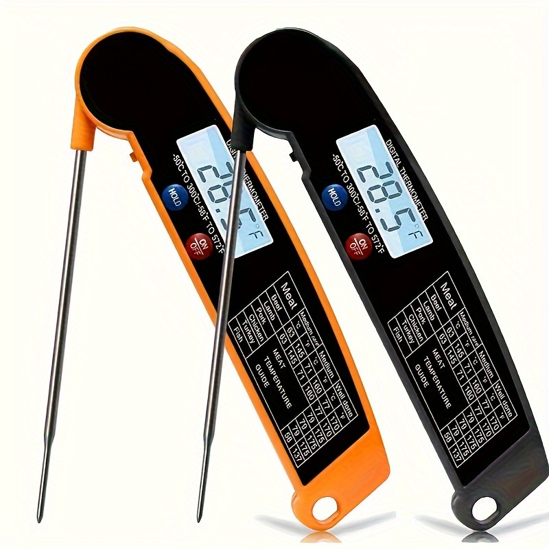 Digital Meat Thermometer Instant Read with Folding Probe Auto Off Waterproof  Kit
