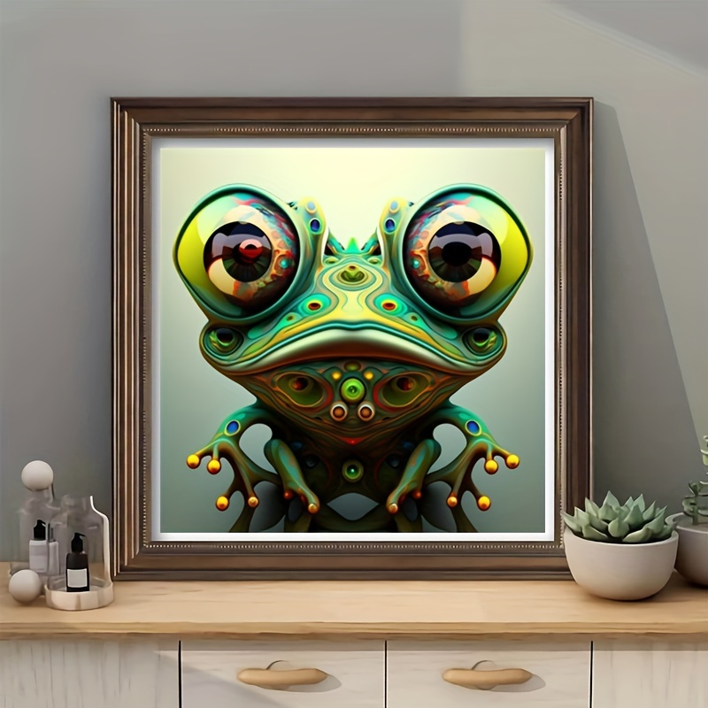 11.81*15.75inch Thickened Canvas Painting, Upgrade Roll Packaging,  Waterproof Anti-light Anti-oxidation, Japanese Poster, Frog, Fish, Vintage  Art Prin