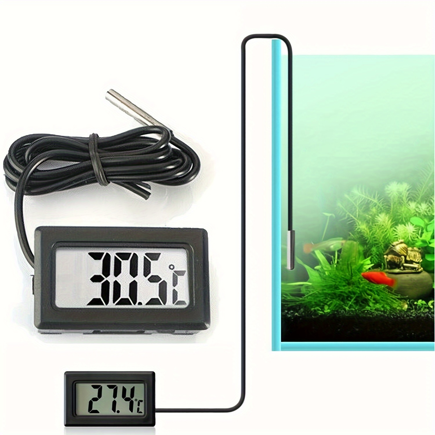 Aquarium Digital Thermometer - Temu