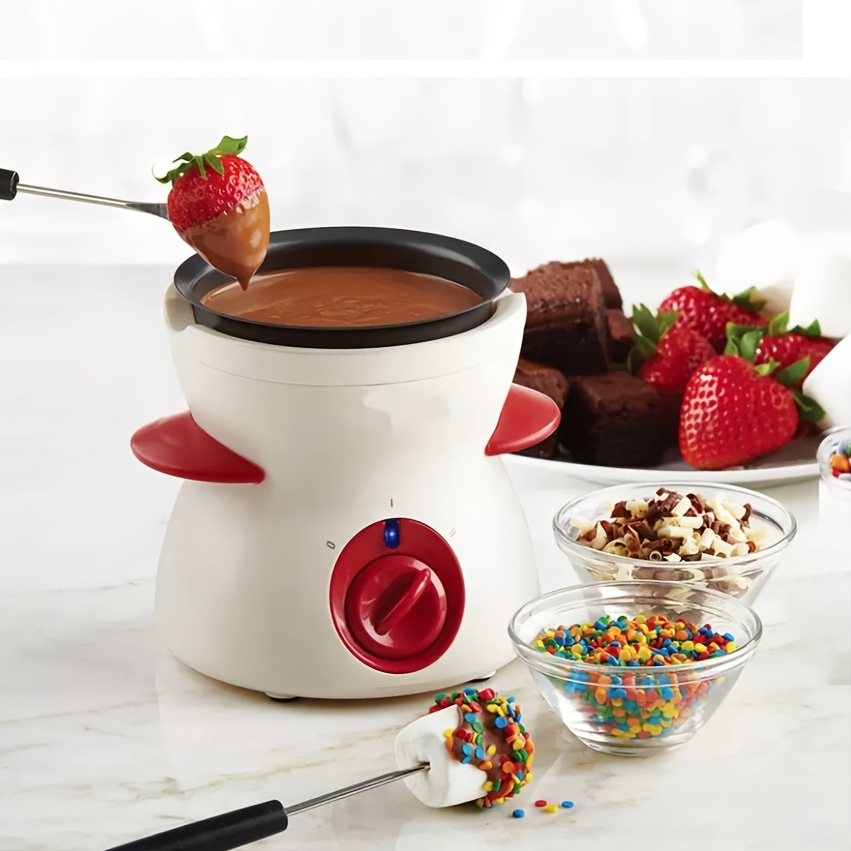 CHOCOLATE FOUNTAIN - MINI STAINLESS STEEL - GIFT FONDUE + DIPPING