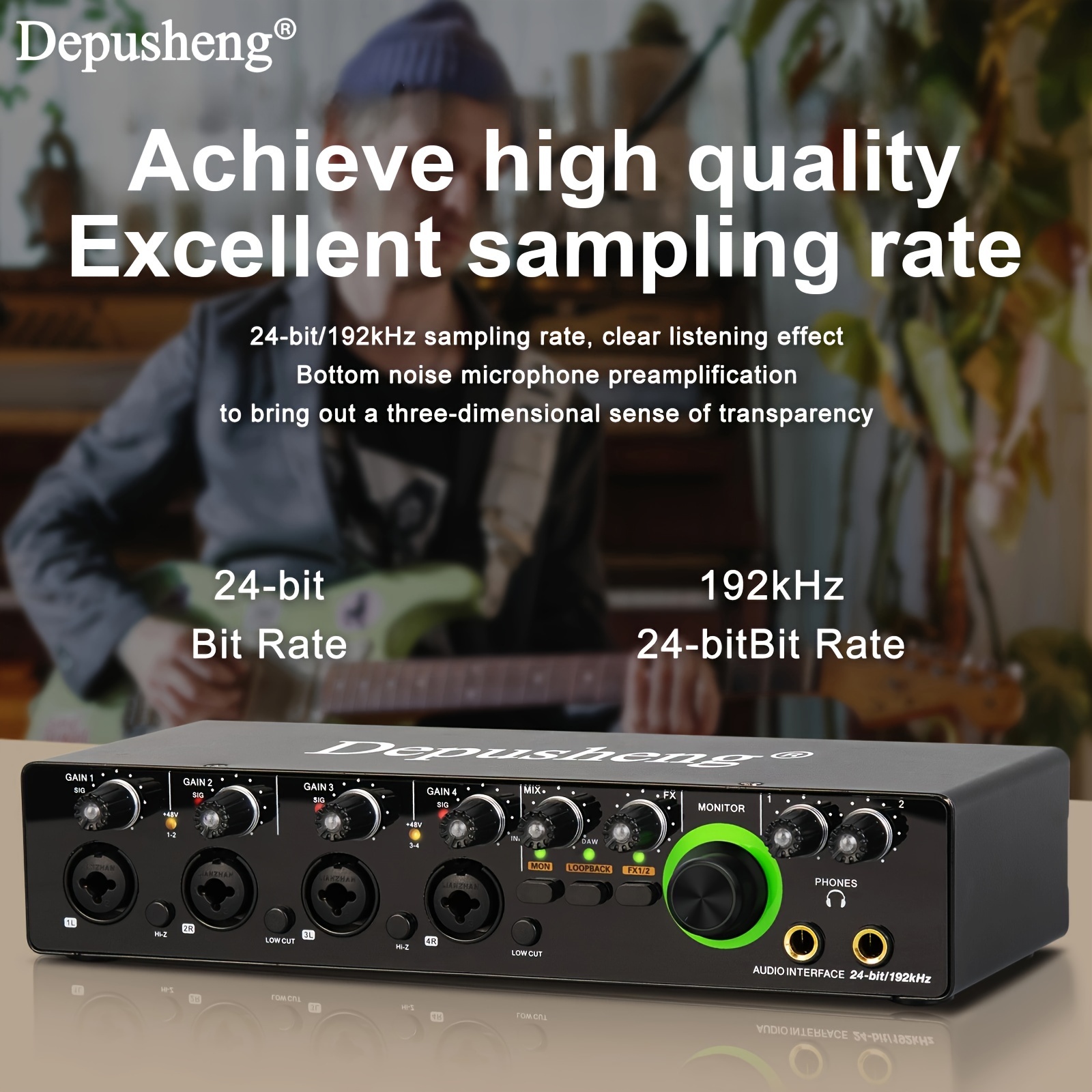Depusheng – Carte Son Professionnelle Md22, Interface Audio, Avec
