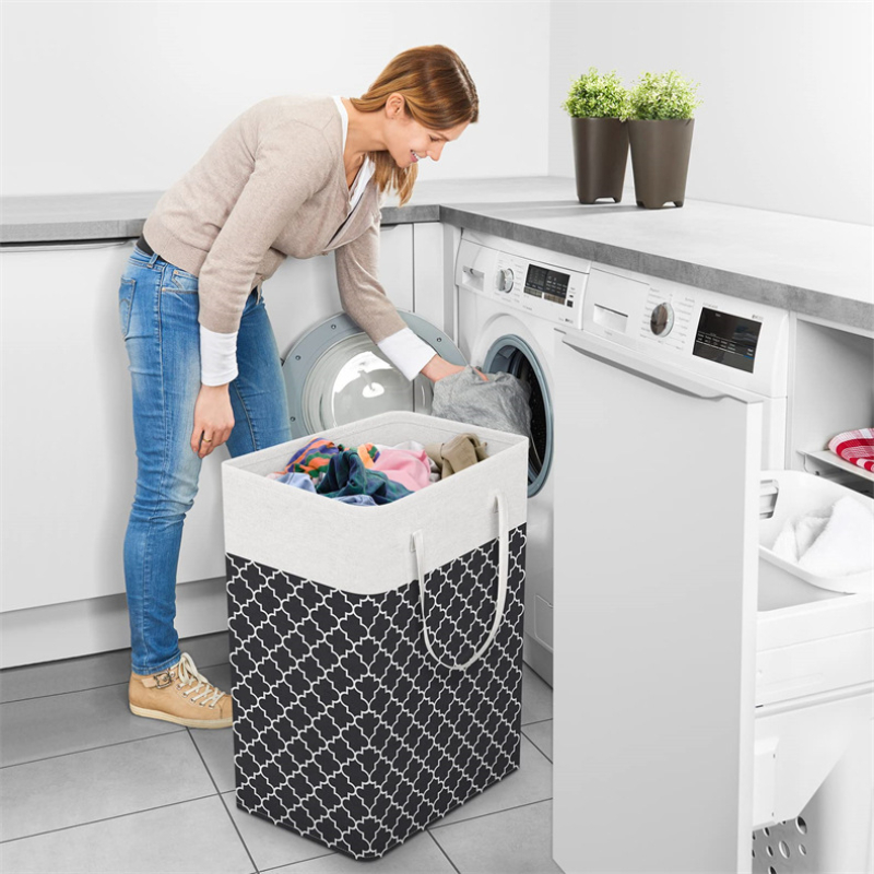 POP UP FOLDING COLLAPSIBLE LAUNDRY BASKET SPACE SAVING CLOTH
